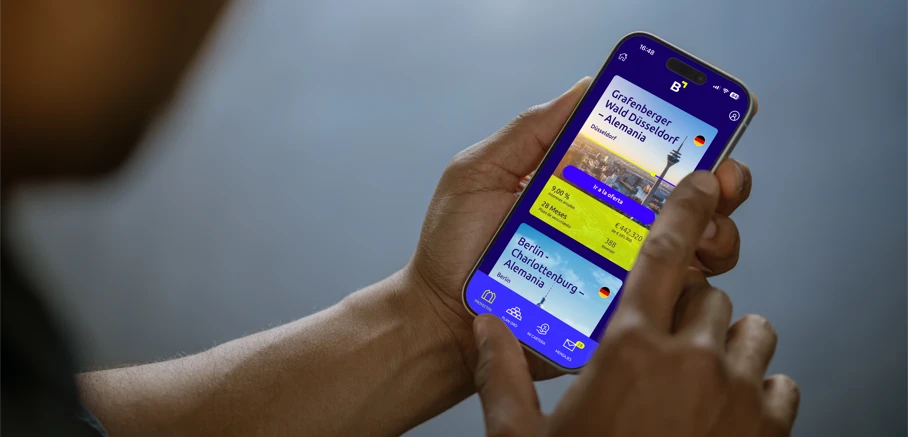 Die BERGFÜRST-App auf einem Handy
